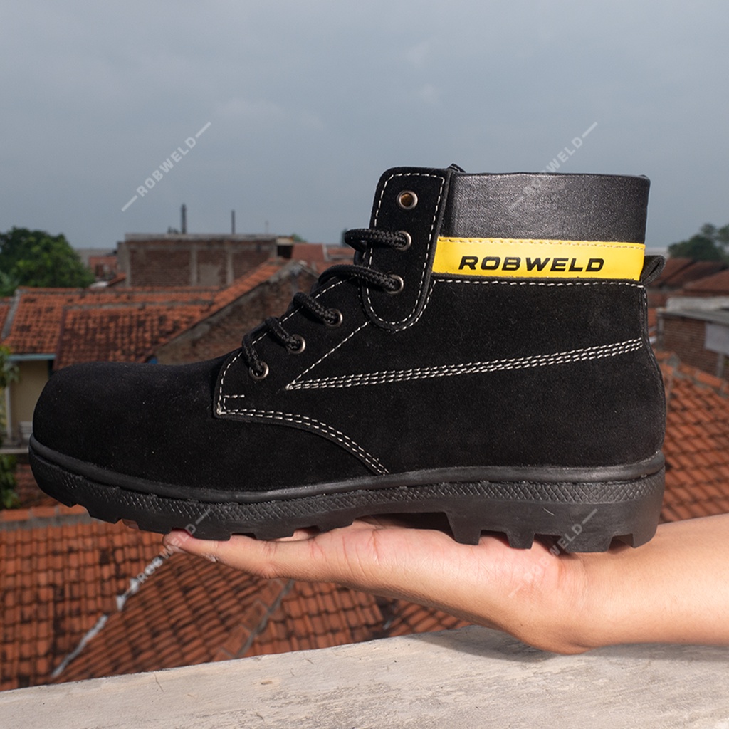 Sepatu Safety Pria Boots Ujung Besi Proyek Kerja Lapangan Sepatu Sefty