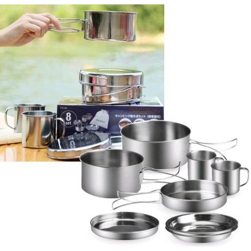 COOKING SET 8 IN 1 CAME COOKING SET CAMP