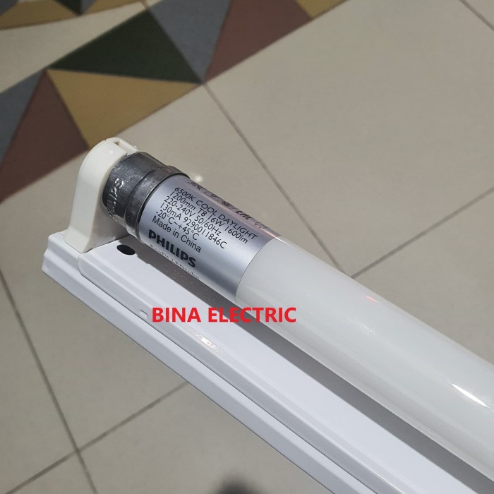 Terlaris Lampu Philips Tl T8 Led Ecofit 16W 16 W 16 Watt + Kap Tl T8 Led 16W