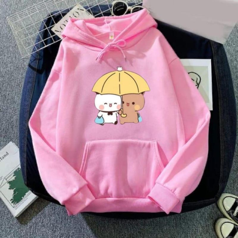 DUA PAYUNG _ Sweater Hoodie Anak Perempuan Mint | Jaket Anak Cewek Lucu (Sablon DTF)