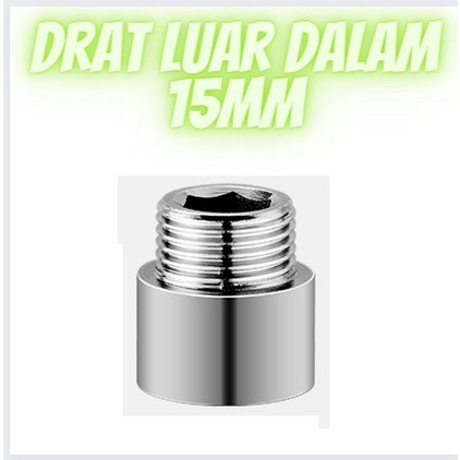 SOCK DRAT 1/2 INCH STAINLESS /SOCK DRAT LUAR DRAT DALAM SOCK PENDEK 1/2 IN BODY BULAT DRAT 30mm