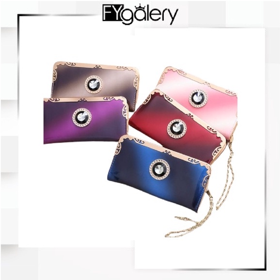 FYGALERY FYDP012 Colorful Candy Leather Women Wallet Dompet Fashion Wanita Import