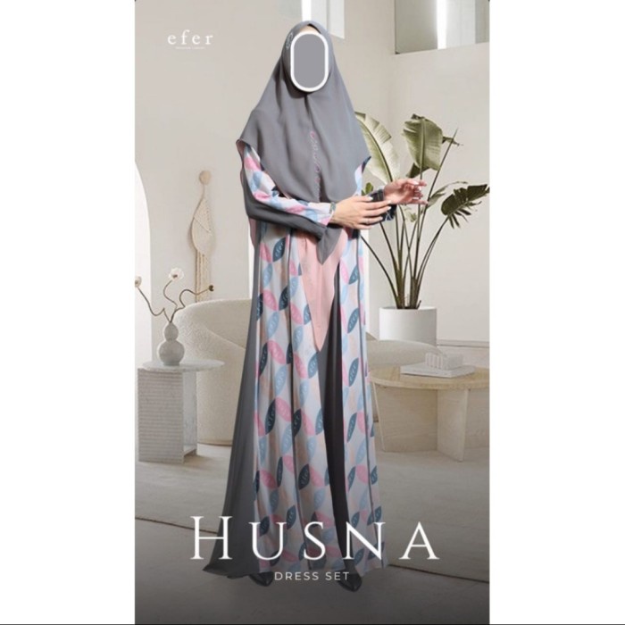 Gamis Syari Premium Efer - Light Grey M