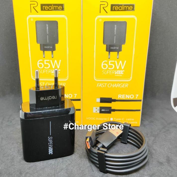 ™ Charger Realme 65W 6.5A Hitam Type C SUPER DART VOOC FAST CHARGING ORIGINAL ✵