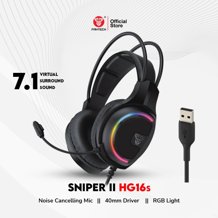 Terlaris Fantech Sniper Ii Hg16S Headset Gaming Virtual 7.1 Surround Sound