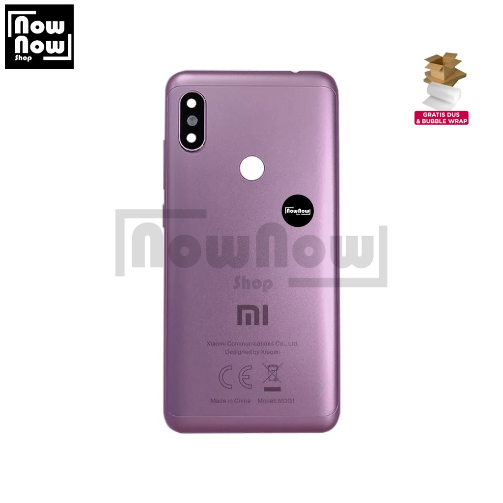 Backdoor Tutup Belakang Baterai Xiaomi Redmi Note 6 Pro M1806E7TG M1806E7TH M1806E7TI Backcover Back Casing Housing Cover Belakang Back Case Panel Replacement