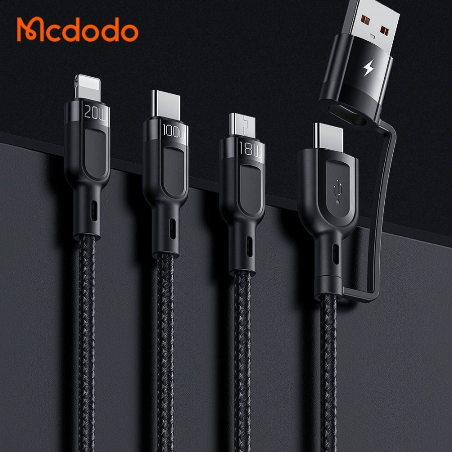 MCDODO 3 in 2 PD Fast Charging 100W 1.2m Lightning C Micro CA-8800