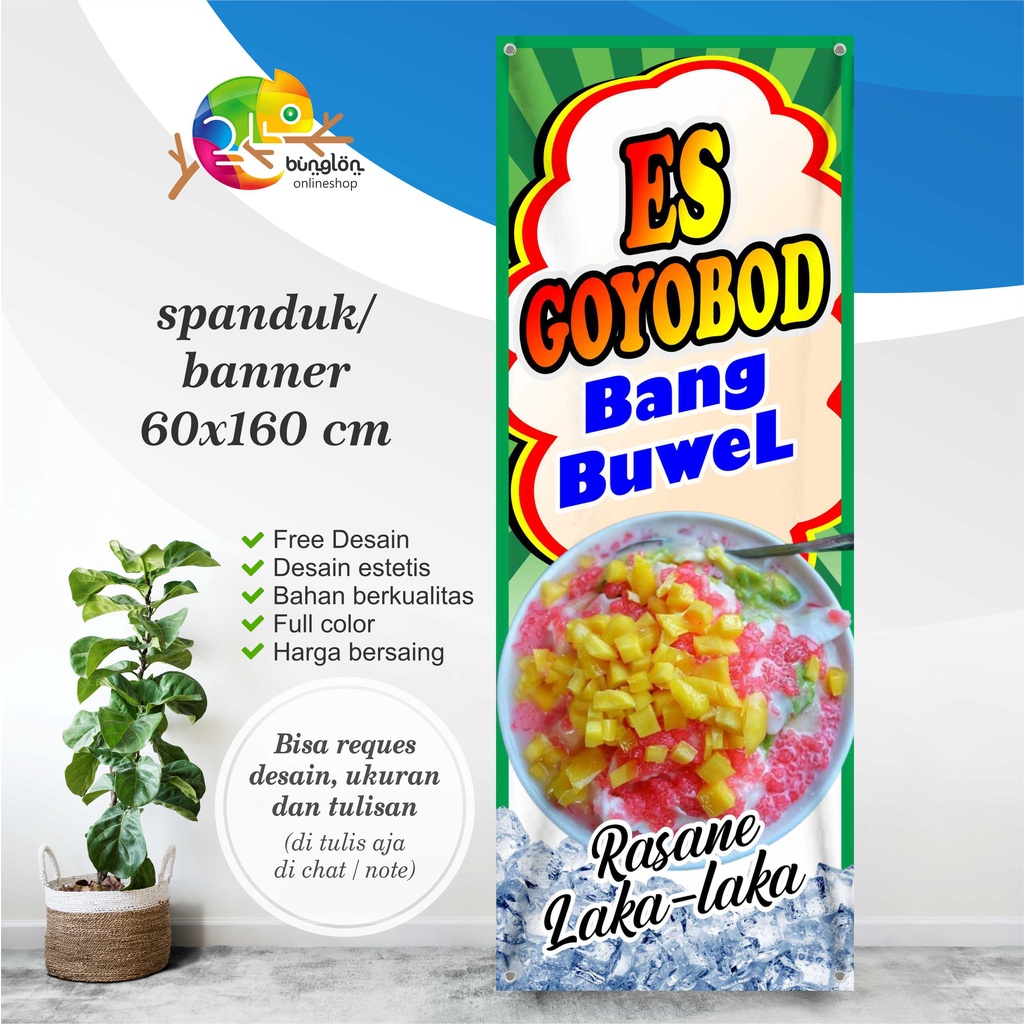 Spanduk, Banner Es Goyobod, Spanduk Minuman Makanan, Spanduk Custom Desain