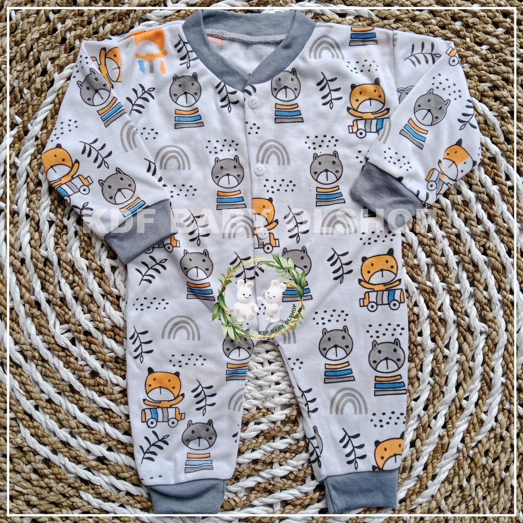 sleepsuit bayi newboar motip kepala kucing+pelangi bodysuit jumsuit bayi jumper bayi laki laki perempuan 0 4 bulan