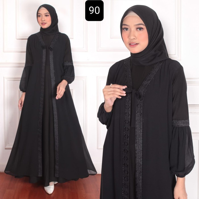 Gamis Abaya turkey premium terbaru - 90, M(Z1W8) Gamis Turki Terbaru Abaya Mewah Gamis Abaya Terbaru