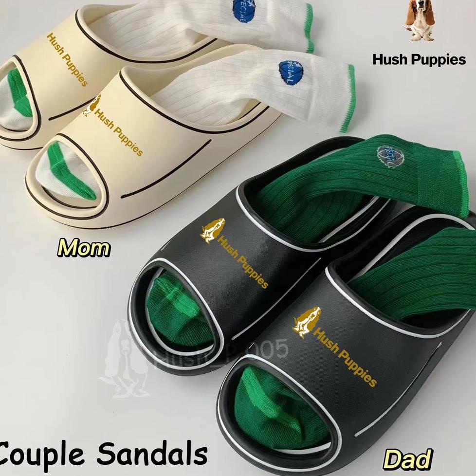 TERBARU Hush Puppies Sandal Wanita Korea Sandal Pria Slide Ringan Sendal Cewek Cartoon Import Sandal