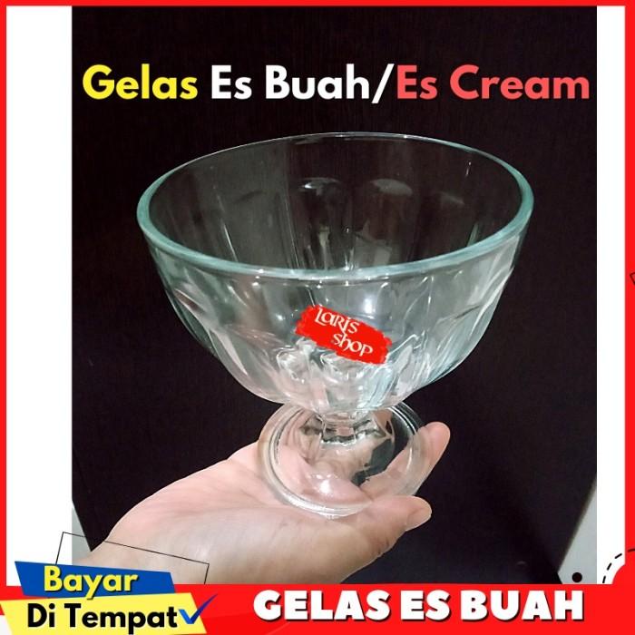 

New Gelas Mangkok Es Krim Buah Kaca Beling Bulat Besar 022