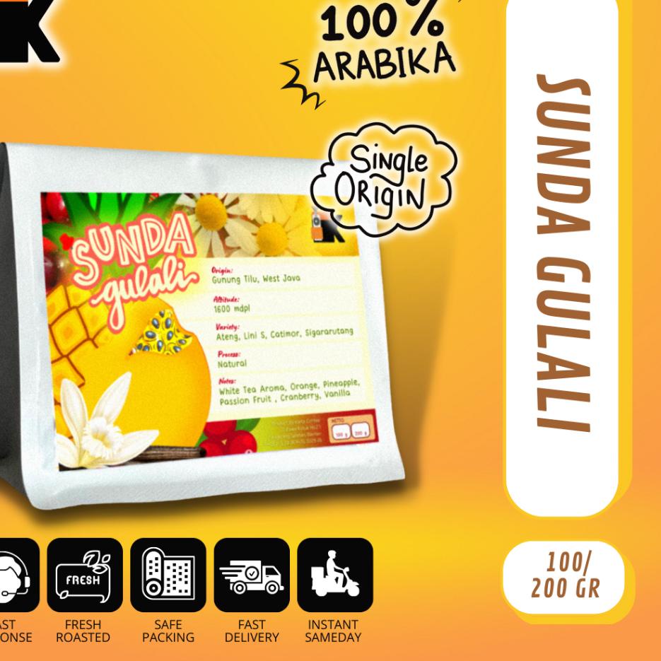 

♥ Biji Kopi Arabika Sunda Gulali 200gr ✰