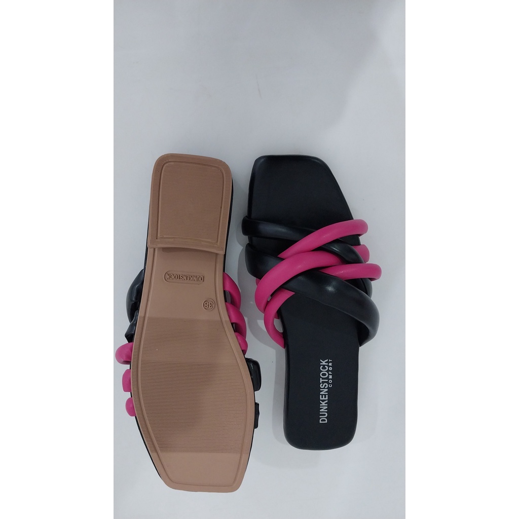 Dunkenstock Anna Sendal Slop Cewek Sandal Selop Teplek Wanita Model Anyam Casual Size 36-40