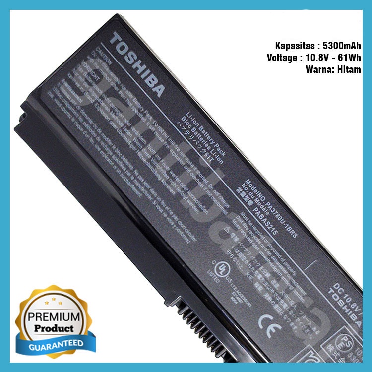 Baterai Toshiba L310 L510 L515 M300 M305 U400 PA3634U-1BRM PA3634U-1BAS