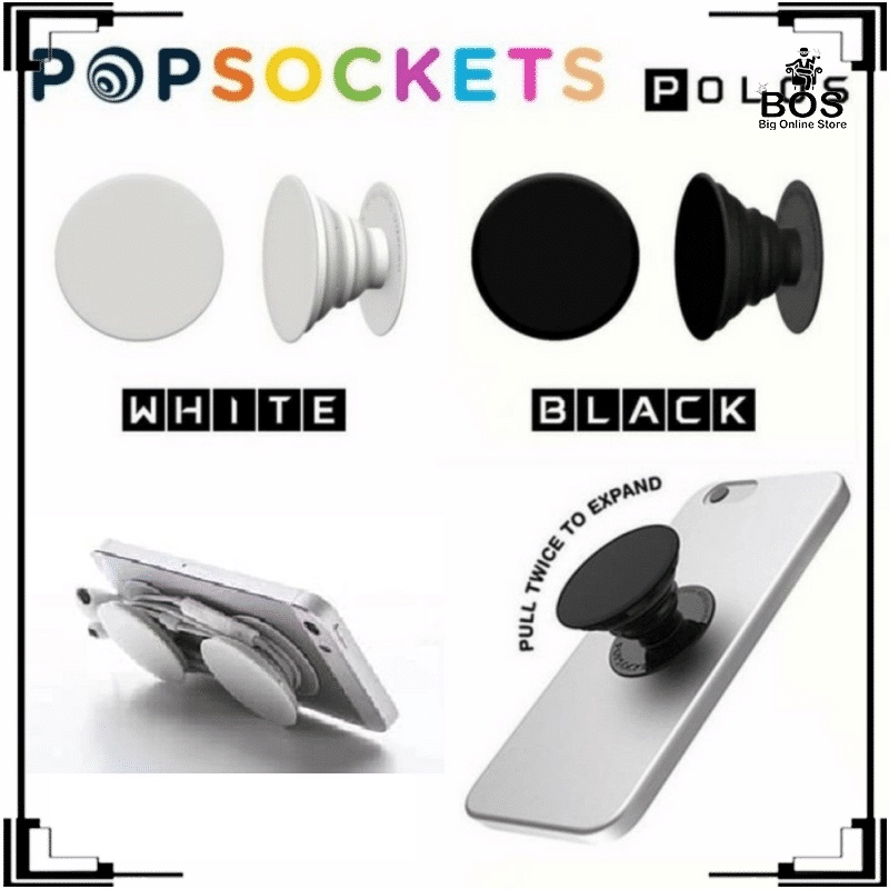 BOS - POP SOCKET HANDPHONE / POPSOCKET POLOS PHONE STAND HOLDER / POP SOCKET HP STANDING TEMPEL