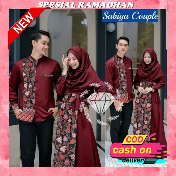Cod | Nino Couple Baju Pasangan | Gamis Couple Pasangan Keluarga Terbaru Lebaran | Gamis Kapel Suami