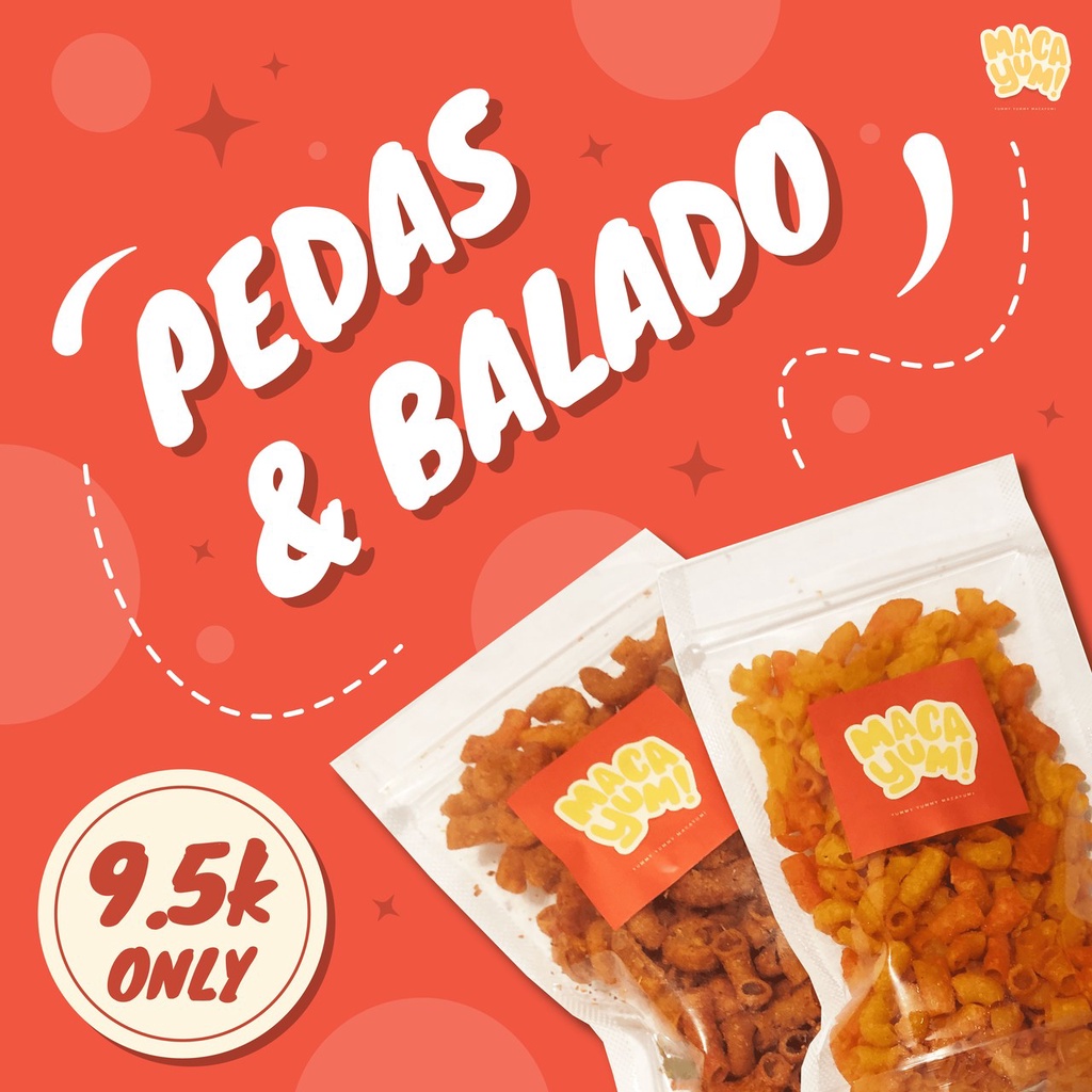 

MAKARONI ENAK RASA PEDAS DAUN JERUK DAN BALADO 85GR