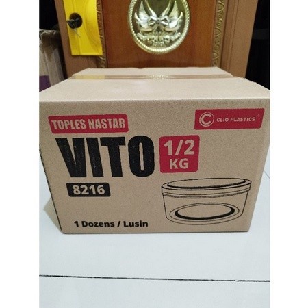 1 Lusin Toples Kue Kering Nastar Vito Clio 500 Gram Mika CT250 / Toples Clio 500 Gr