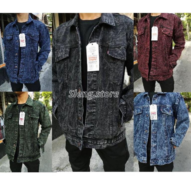 SIAP KIRIM Jaket Jeans Pria Jaket Denim Pria Dan Wanita Bahan Jeans Denim Tebal Premium Quality Bran