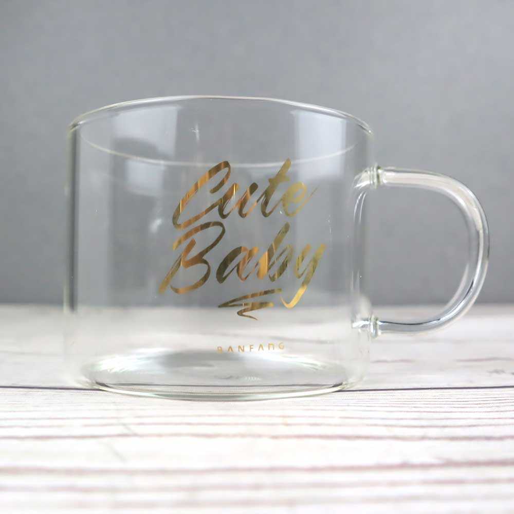 (BISA COD) FTIHSHP BANFANG Gelas Cangkir Kopi Glass Coffee Mug Cute Baby 475ml - MD18