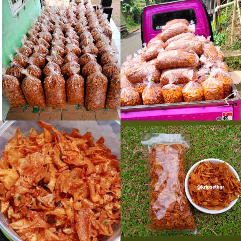 

KRIPSET UKURAN 500gram / KRIPSET BGR ( KERIPIK SINGKONG PEDAS)