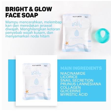 KOJIC PLANKTON FACE SOAP |SABUN KOJIC BRIGHT BPOM