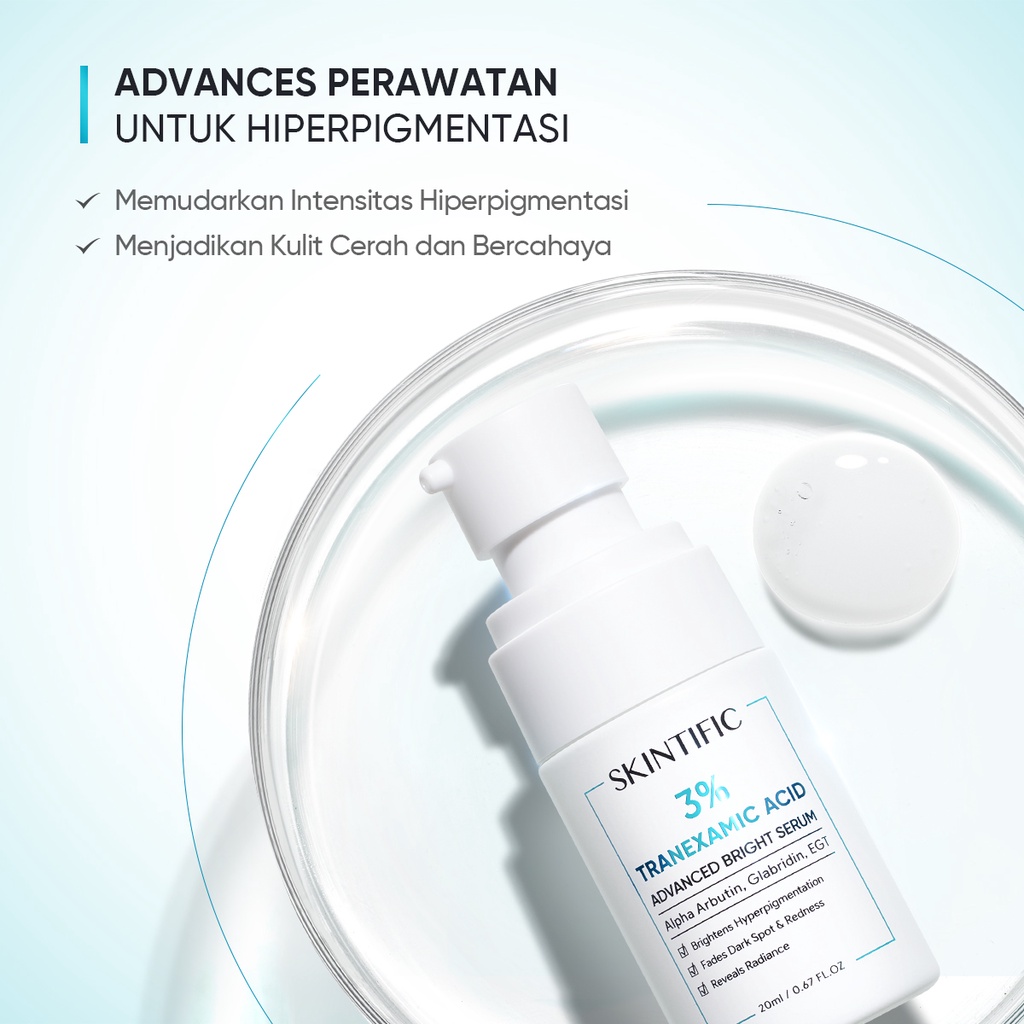SKINTIFIC Anti Dark Spot Paket Skincare 3pcs Symwhite 377 Serum + Tranexamic Acid Serum + Symwhite377 Moisturizer Gel