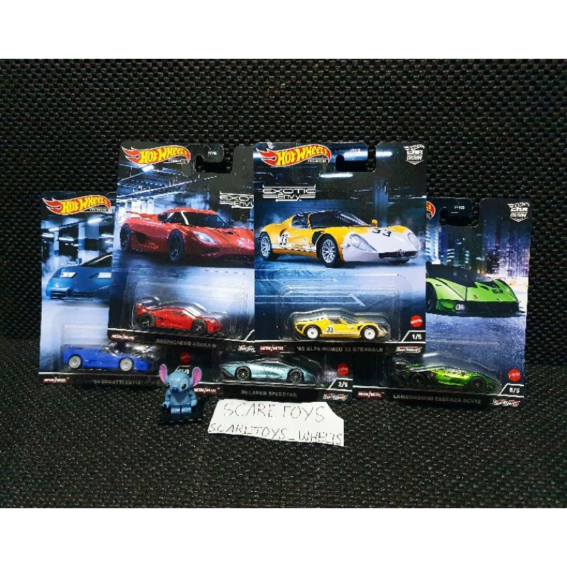 Hot Wheels exotic envy 2022 premium set Bugatti Lamborghini koenigsegg