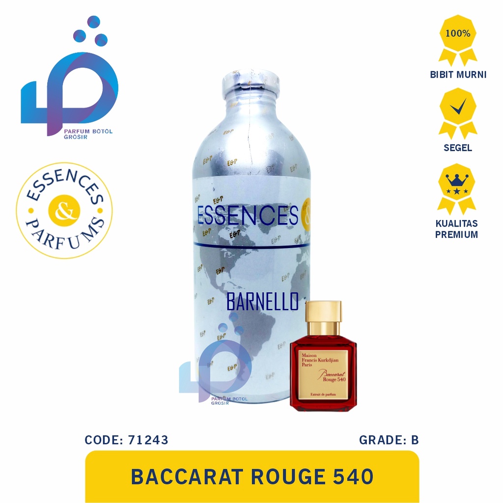 BARNELLO 71243 | Senada Wangi Bacarat Rouge 540 by Essences | Grade B | 500gr Segel
