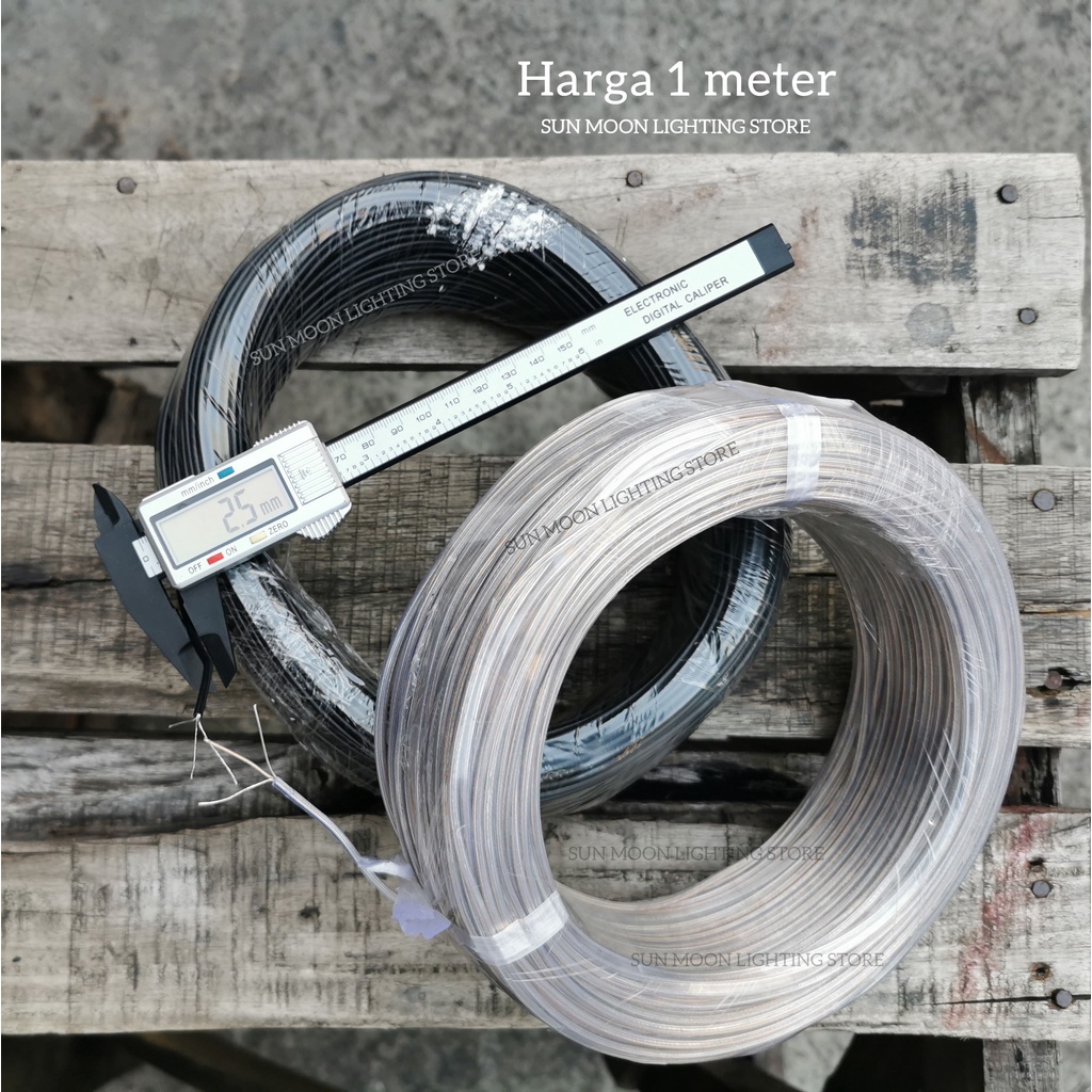Kabel bening transparan + sling stainless untuk lampu gantung