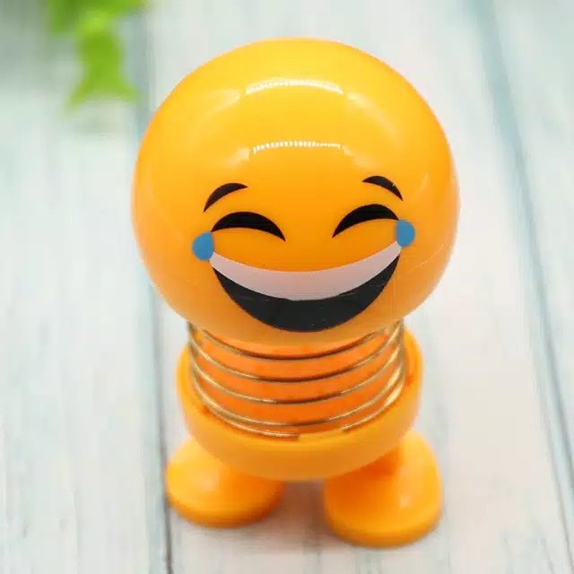 READY STOK Boneka Emoticon Goyang Kepala Emoji Spring Shaking Doll Toys