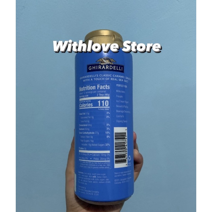 

Ghirardelli Premium Sea Salt Caramel Sauce 482 G