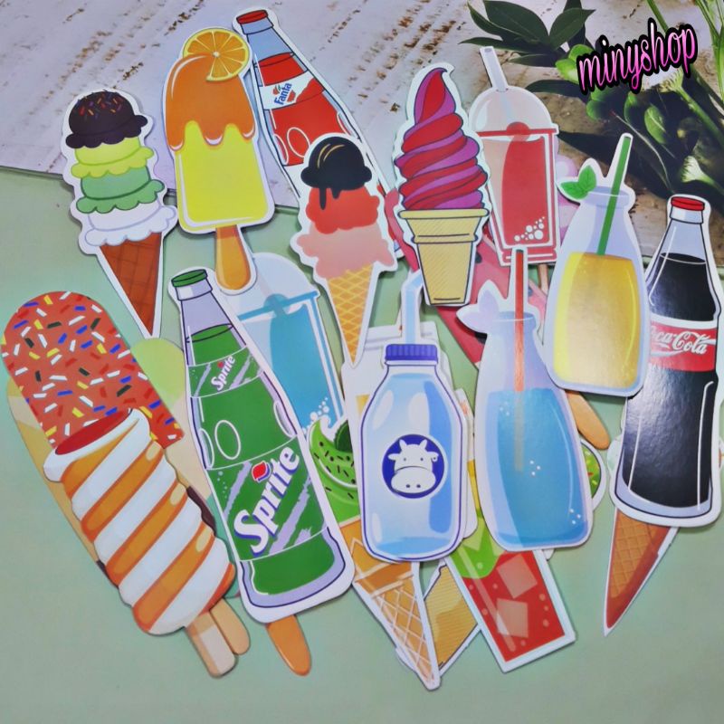 

Pembatas Buku Bookmark Lucu Bentuk Minuman Dan Ice Cream