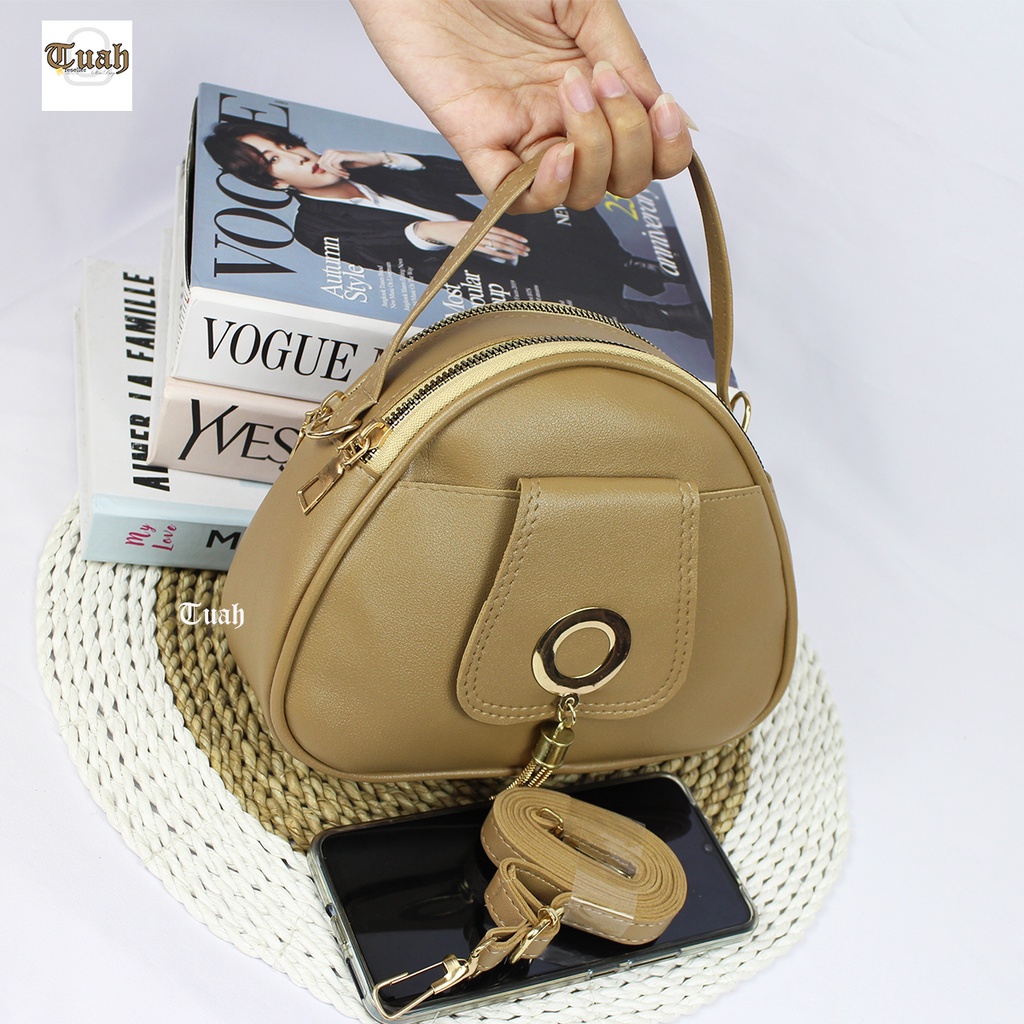 TUAH SLIMBAGS HARGA GROSIR /SLingbag Minixo Pompom Rumbay Gold NekeL Series High quality MX -24-53 / Tas Selempang Wanita / Slingbag Wanita Termurah/ Tas Wanita Korean Style/ Tas Wanita Terbaru Kekinian &amp; Terlaris