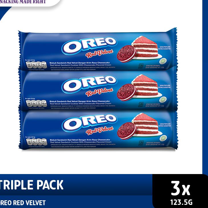 

12.12 ✨SALE✨ Oreo Red Velvet 123.5 gr - Triple Pack gas !!