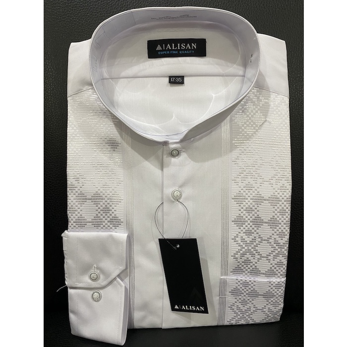Kemeja Alisan Koko Putih Lengan Panjang 17-35