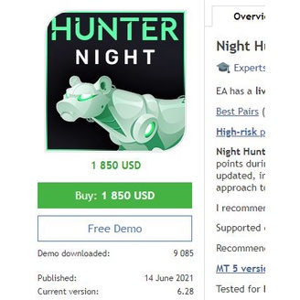 EA Robot Trading Night Hunter Pro v6.28