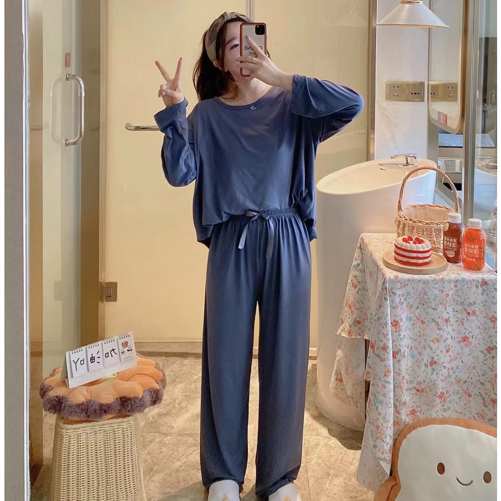 KAWAI BAJU TIDUR PIYAMA SETELAN PP POLOS LD 115CM IMPORT