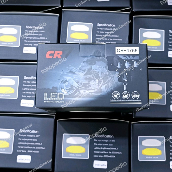 LAMPU TEMBAK MOTOR SQL 3 MATA CR7