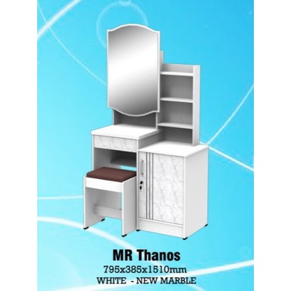 HOMELIVING - Meja rias cermin sliding - meja set kursi rias - cermin sliding - meja rias minimalis