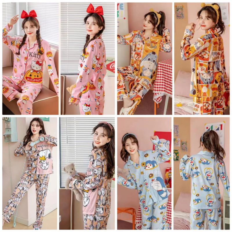 Baju Tidur Wanita Import/Piyama Wanita Import Setelan PP/Baju Tidur Muslimaj