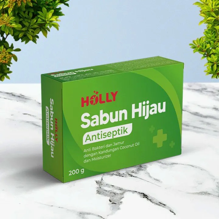 Holly Sabun Antiseptik  Hijau Box 200gr /  Antiseptik Anti Bakteri Jamur / Sabun