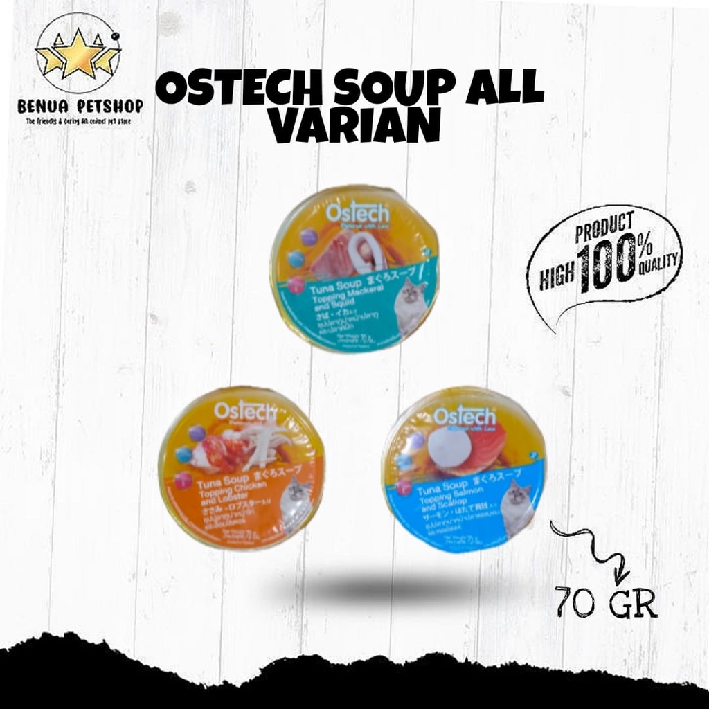 OSTECH SOUP PREMIUM UNTUK KUCING ALL VARIAN - 70 GR