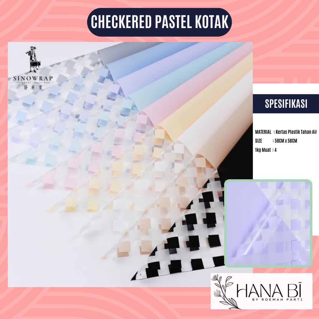 

20 Lembar Kertas Buket Cellophane Cube Transparant Cellophane Wrapping Paper Kertas Bunga uket Korea Bunga Flower Wrapping Paper Kado P.MF