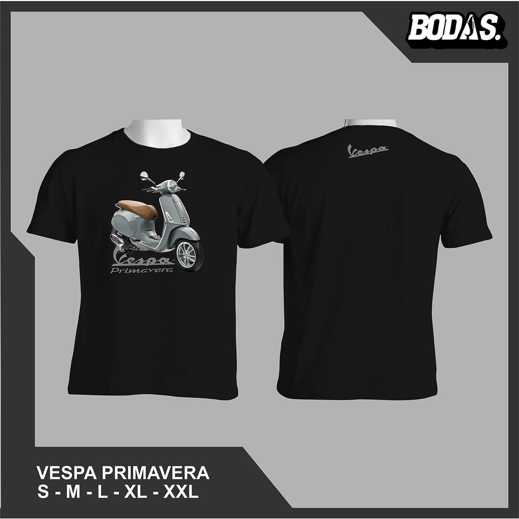 KAOS DISTRO OTOMOTIF MOTOR VESPA MATIC PRIMAVERA GREY
