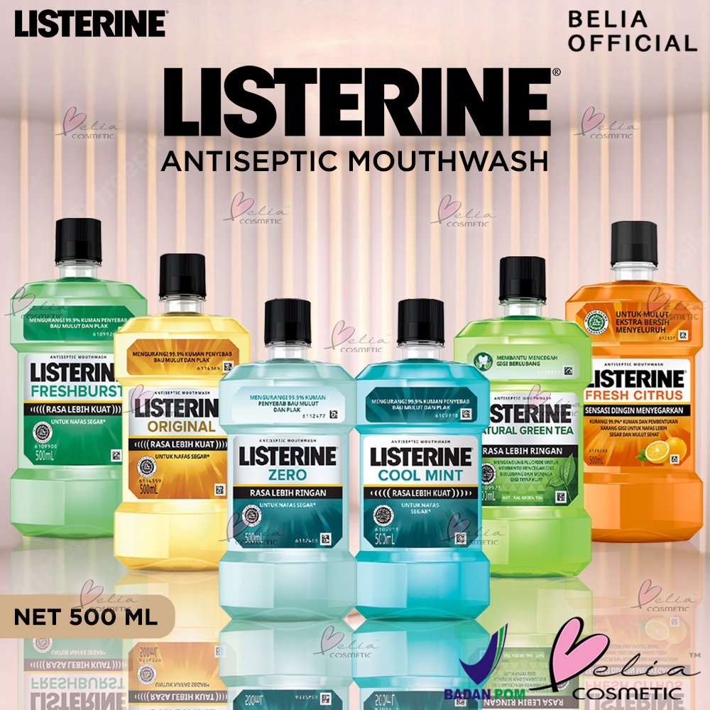 ❤ BELIA ❤ LISTERINE Antiseptic Mouthwash | Obat Kumur Antiseptik | 500 ml  | BPOM
