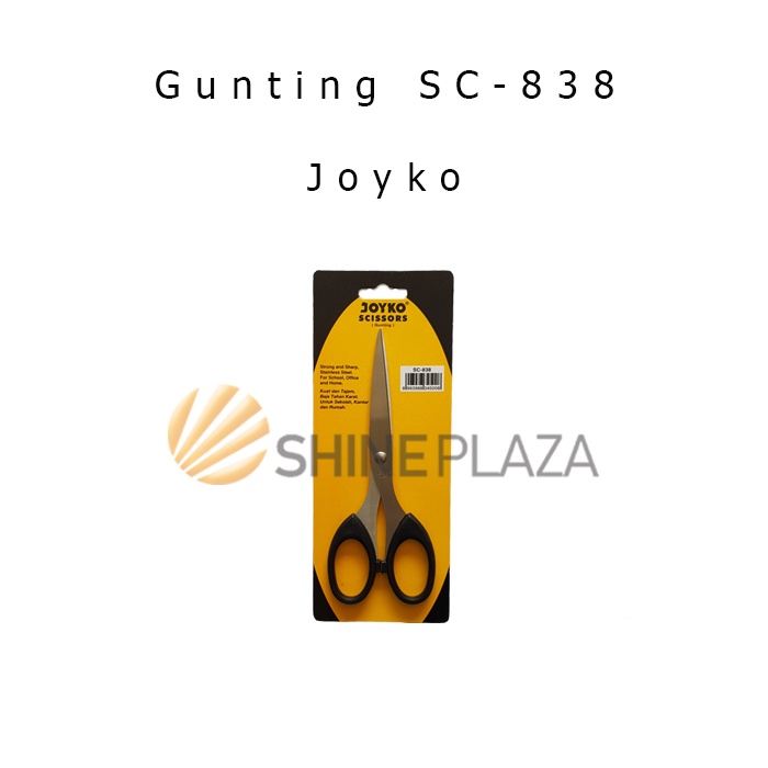 

Gunting Sedang Joyko SC-838 - Stainless Scissors Pemotong Kertas Kuat Tajam