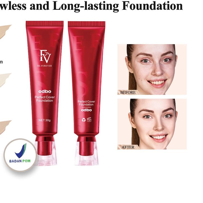 ♗ []OdbO FV original Cover Foundation 30g original Perfect Magic flawless and long-lasting makeup SK