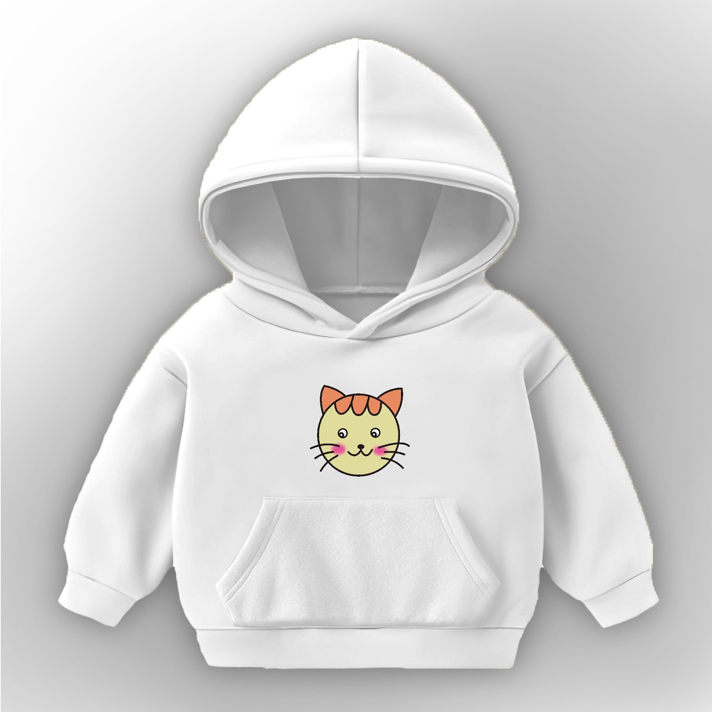 Hoodie Anak Gambar Kucing Untuk Usia 1-6 Tahun